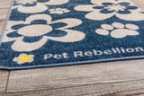 Pet Rebellion Stop Muddy Paws Flower Blue