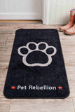 Pet Rebellion Stop Muddy Paws Black 57x110cm