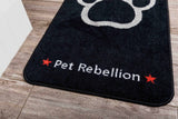 Pet Rebellion Stop Muddy Paws Black 57x110cm