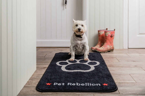 Pet Rebellion Stop Muddy Paws Black 57x110cm