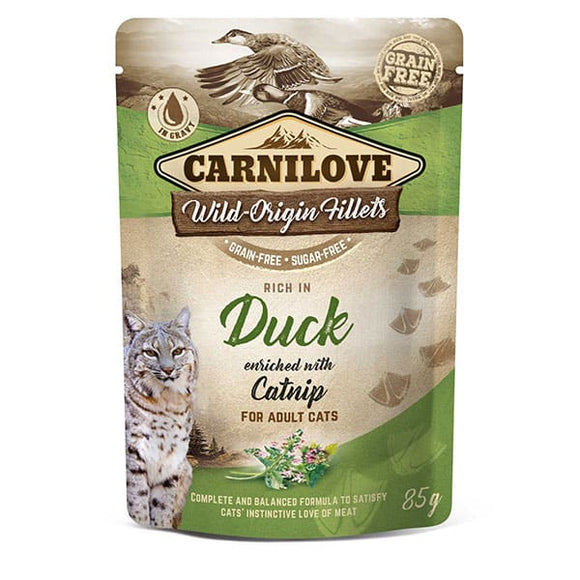 Carnilove Cat Pouch Duck with Catnip 85g