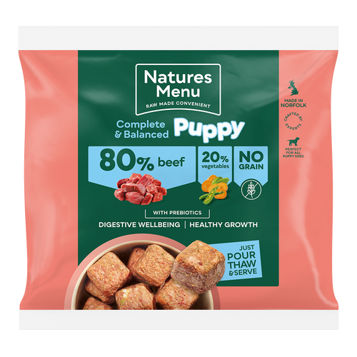 Natures Menu Puppy 80/20 Nuggets Beef 1kg