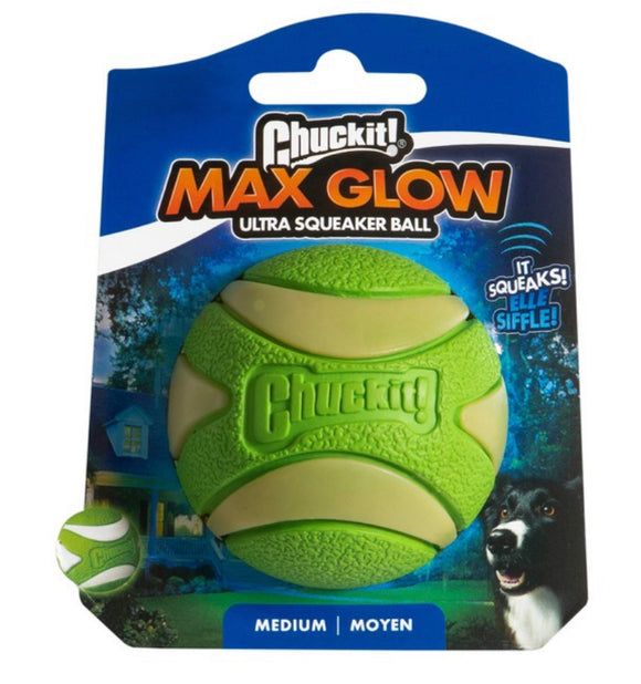 Chuckit! Max Glow Ultra Squeaker Medium