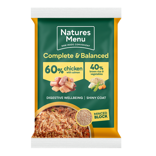 Natures Menu 60/40 Chicken, Salmon & Vegetable Block 300g