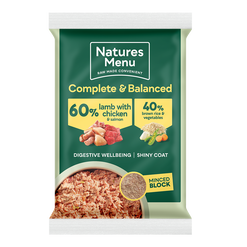 Natures Menu 60/40 Lamb, Chicken & Vegetable Block 300g