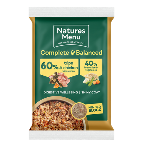 Natures Menu 60/40 Tripe, Chicken & Vegetables Block 300g