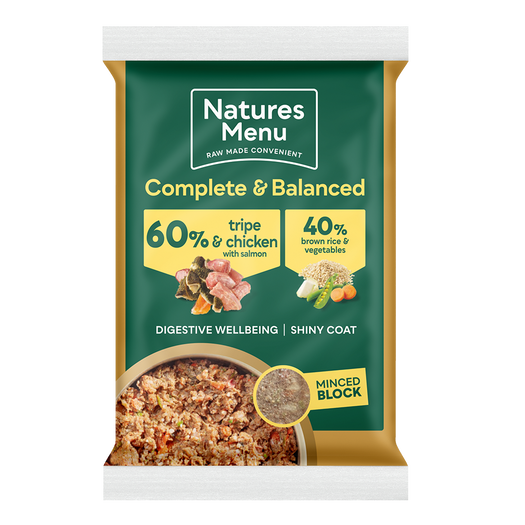Natures Menu 60/40 Tripe, Chicken & Vegetables Block 300g