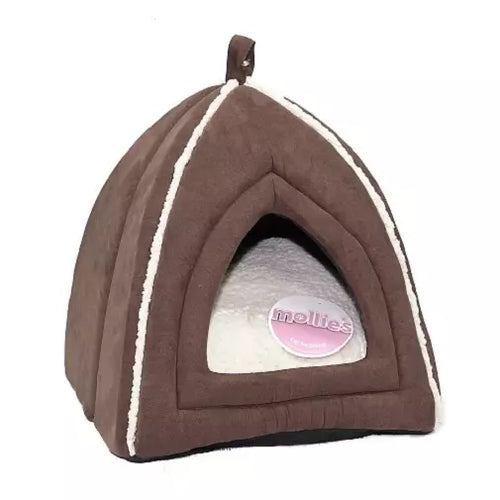 PETFACE MOLLIES LUXURY FAUX SUEDE IGLOO CAT BED