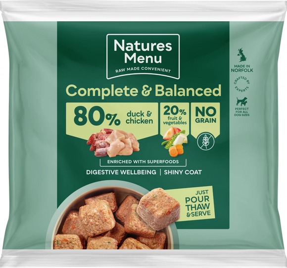 Natures Menu 80/20 Nuggets Duck & Chicken With Superfoods 1kg