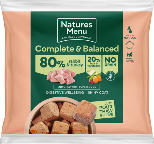 Natures Menu 80/20 Nuggets Rabbit & Turkey With Superfoods 1kg