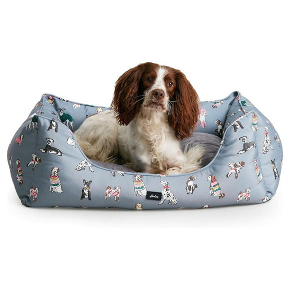 Joules Rainbow Dogs Box Bed Large