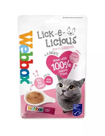 Webbox Lick E Licious Salmon 20g x4