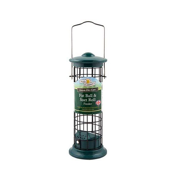 Green Die Cast Suet Roll and Fat Ball Feeder 20cm - Clearway Pets