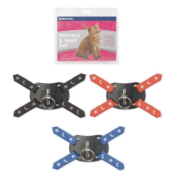 Ancol Cat Harness and Lead Set Red - Clearway Pets