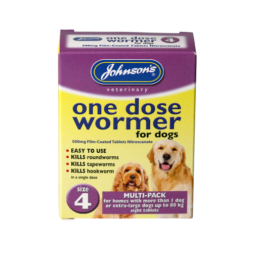 JVP One Dose Wormer XLarge Dog/ multi dog Size 4
