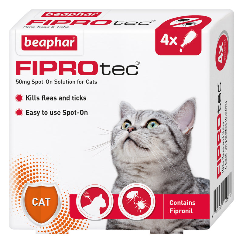 Beaphar Fiprotec Spot On Cat 4 Vials - Clearway Pets