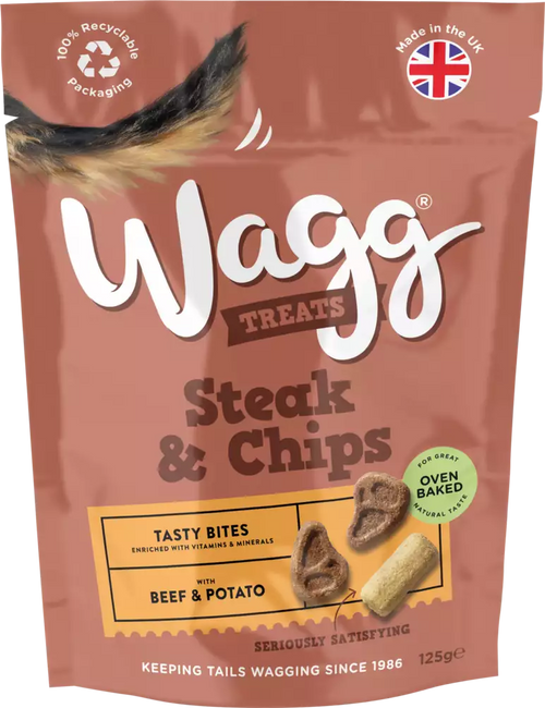 Wagg Steak & Chips Treats 125g
