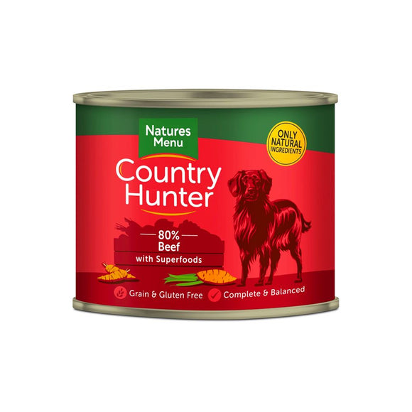 Natures Menu Country Hunter Grass Fed Beef 600g
