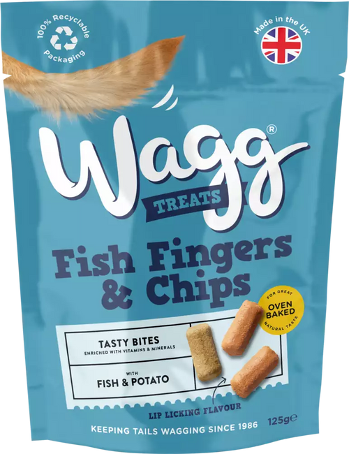 Wagg Fish Fingers & Chips Treats 125g