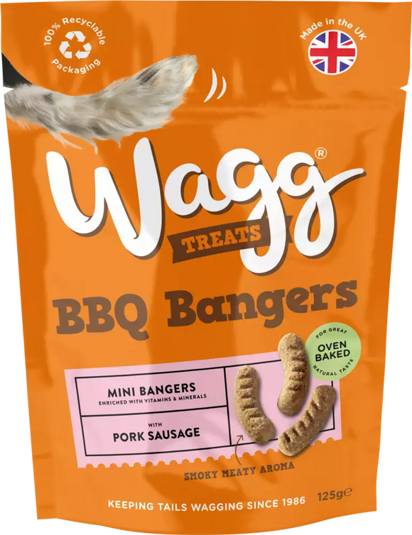 Wagg BBQ Bangers Treats 125g
