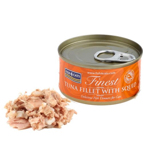 Fish4Cats Tuna Fillet with Squid 70g - Clearway Pets