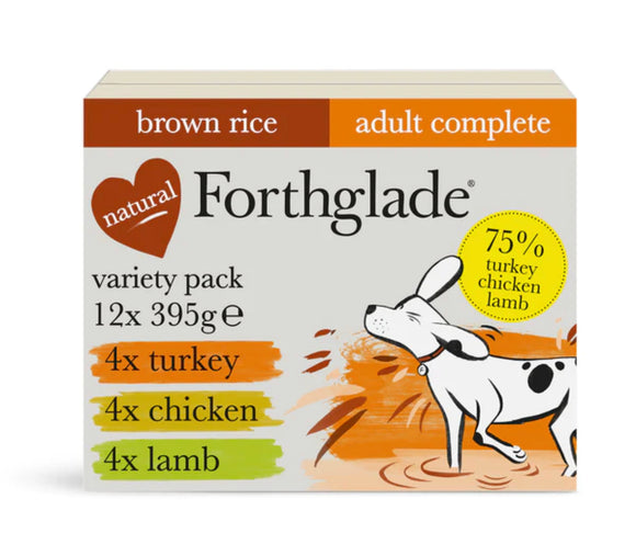Forthglade Adult ChknLmbTrk 395g 12pk - Clearway Pets