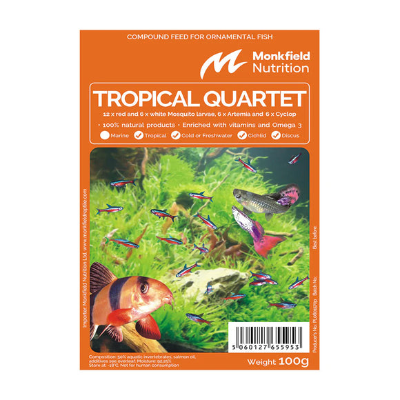 Monkfield Tropical Quartet Fish Food