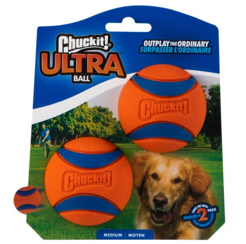 Chuckit! Ultra Ball 2 Pack Medium 6.5cm - Clearway Pets