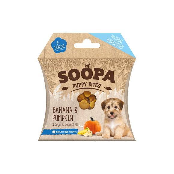 Soopa Banana & Pumpkin PUPPY Bites 50g