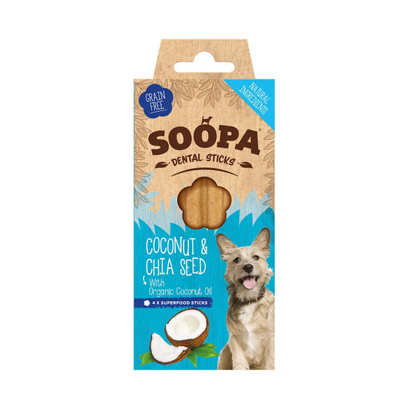 Soopa Coconut & Chia Dental Sticks 100g