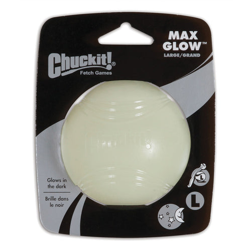 Chuckit Max Glow Ball 1 Pack Large 7.3cm - Clearway Pets