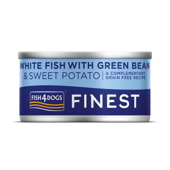 Fish4Dogs White Fish with Green Bean 85g - Clearway Pets